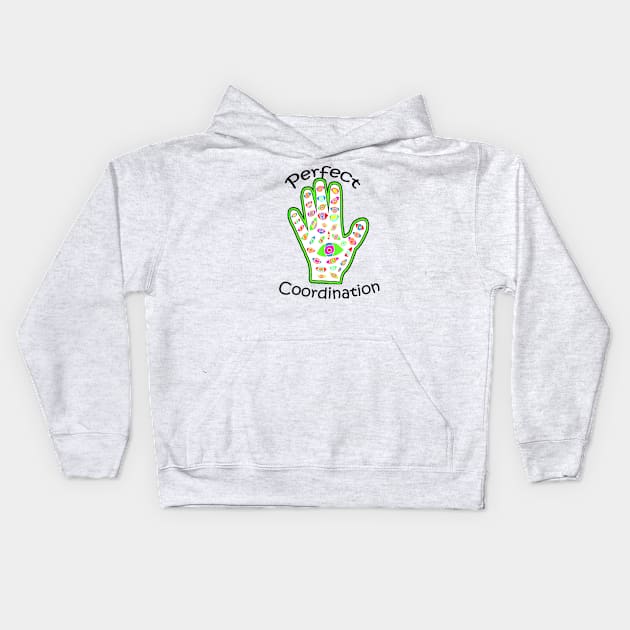 Perfect hand eye coordination Kids Hoodie by iskybibblle